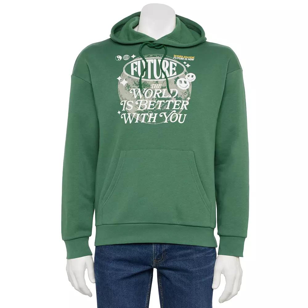 Men's Long Sleeve Better Days Ahead Graphic Hoodie, Size: Small, Posy Green Product Image