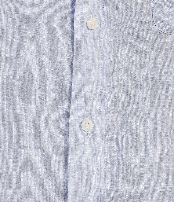 Cremieux Blue Label Solid Linen Short Sleeve Woven Shirt Product Image