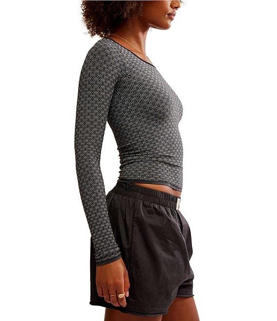 Free People Love Letter Scoop Neck Long Sleeve Top Product Image