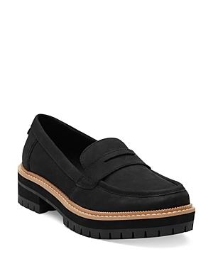 Toms Womens Cara Slip On Lug Platform Penny Loafer Flats Product Image