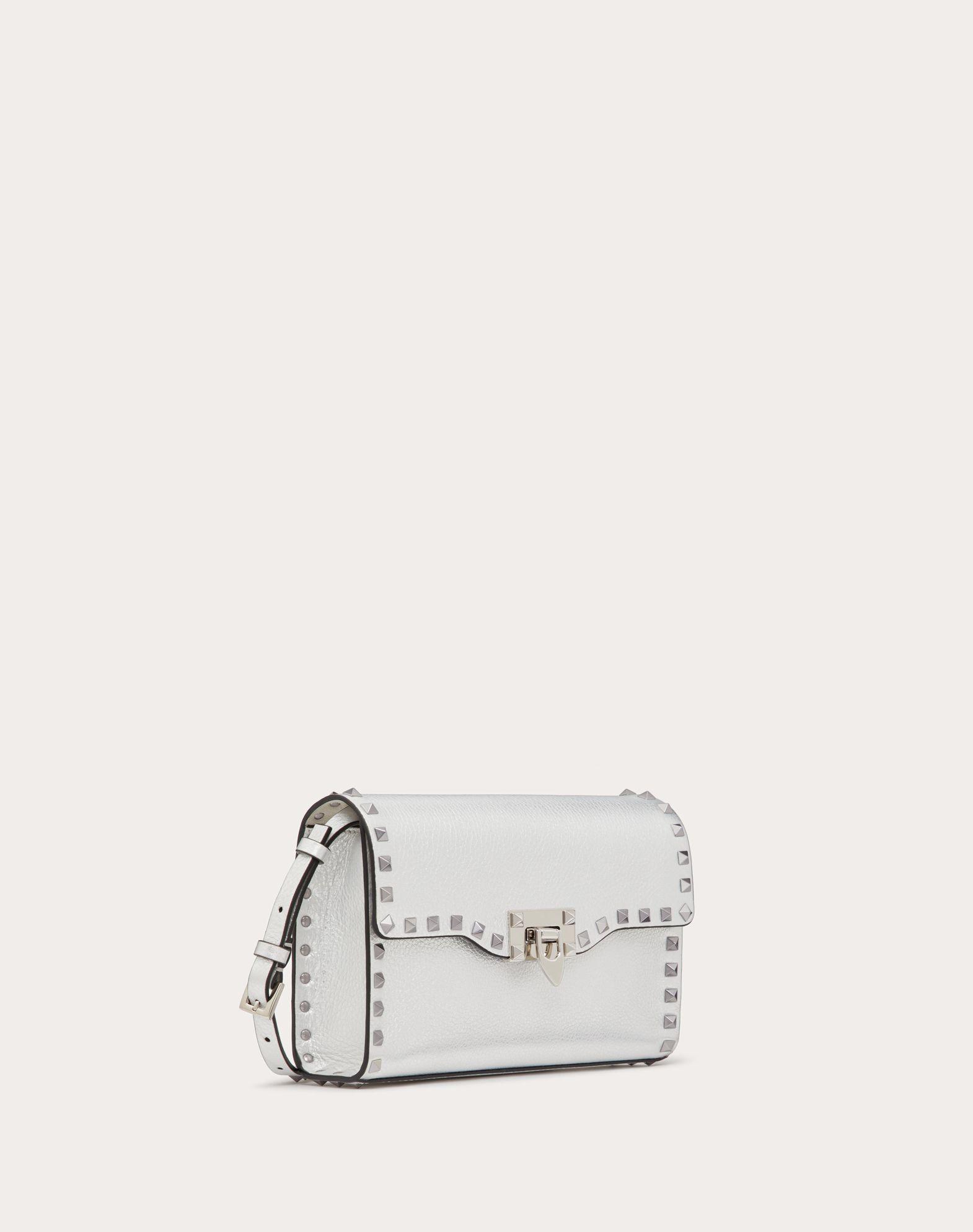 Small Rockstud Grainy Calfskin Crossbody Bag Product Image
