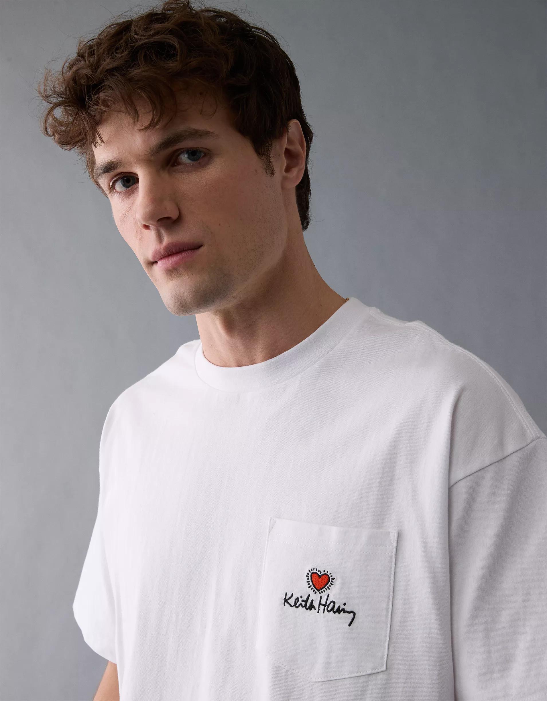 AE Boxy Keith Haring Graphic T-Shirt Product Image