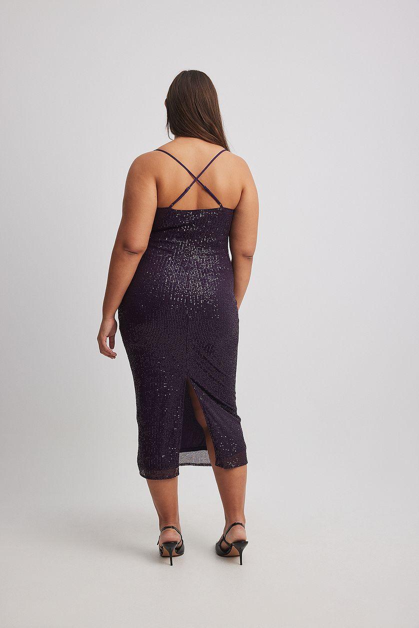 Waterfall Sequin Midi Dress Product Image