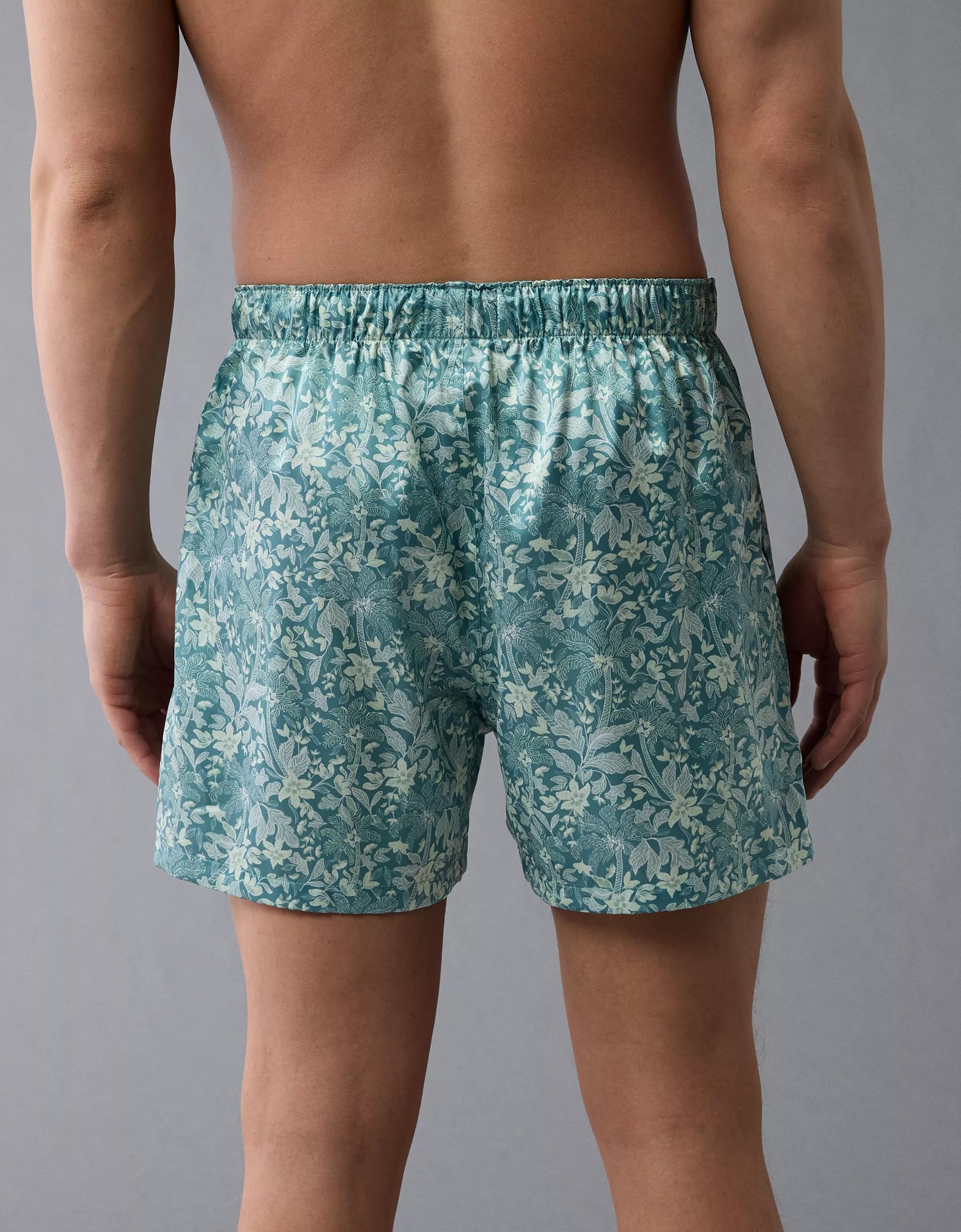 AEO Men's Palm Trees Satin Pocket Boxer Short Product Image