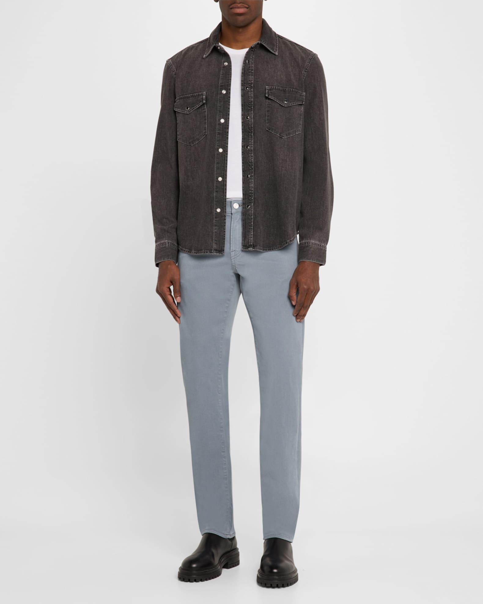 Men's Modern Denim Western Shirt Product Image