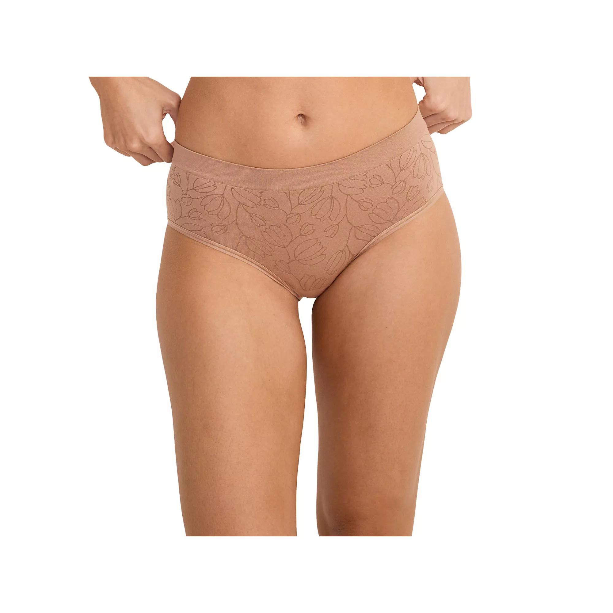 Women's Jockey® Seamfree® Hipster Panty 3787, Size: Large, Brown Floral Product Image