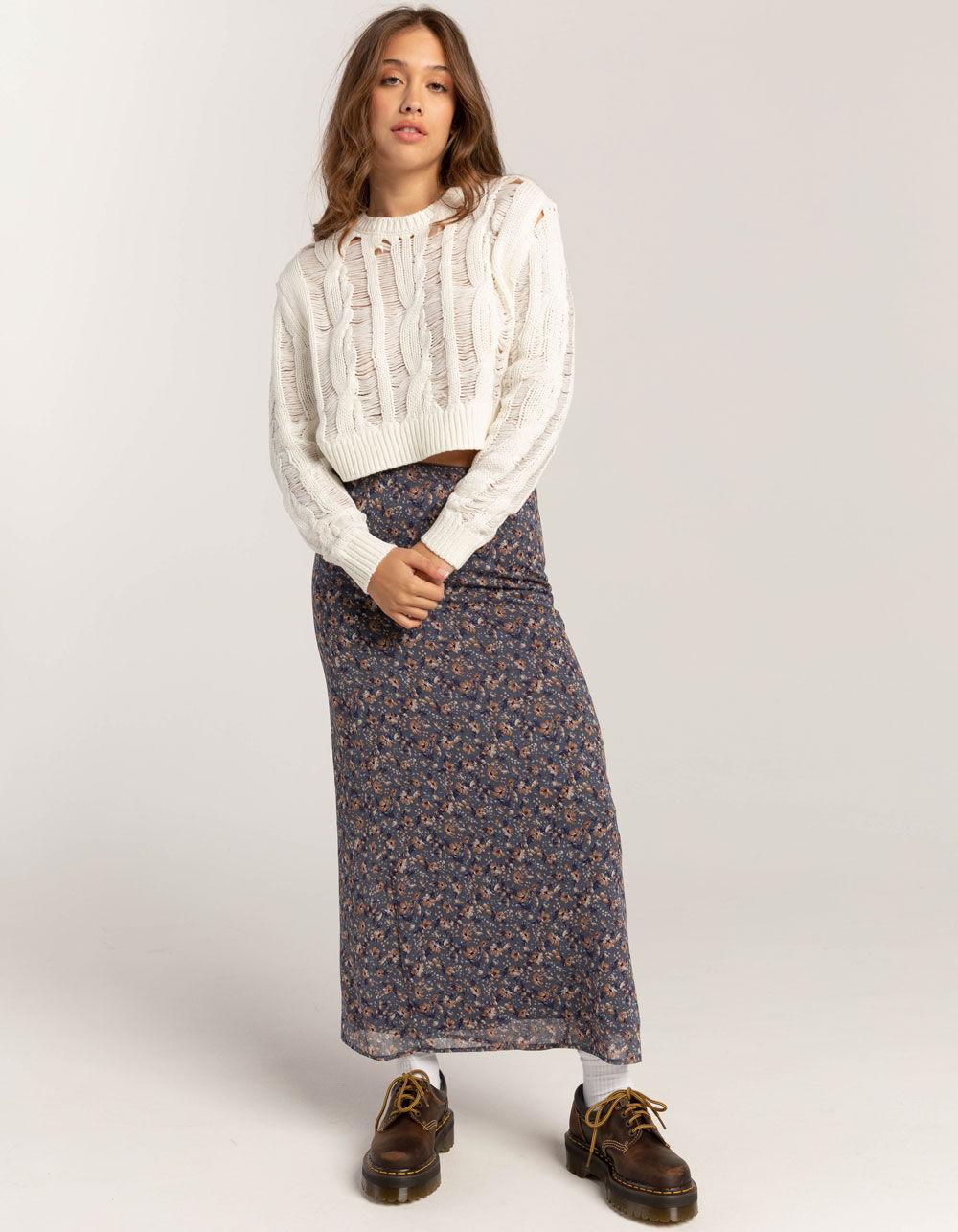 FULL TILT Drop Needle Womens Sweater - CREAM Product Image