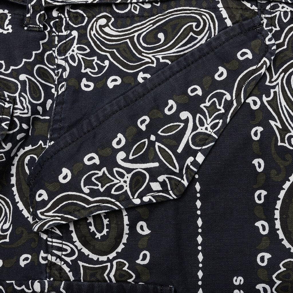 Bandana Print Pants - Navy Male Product Image