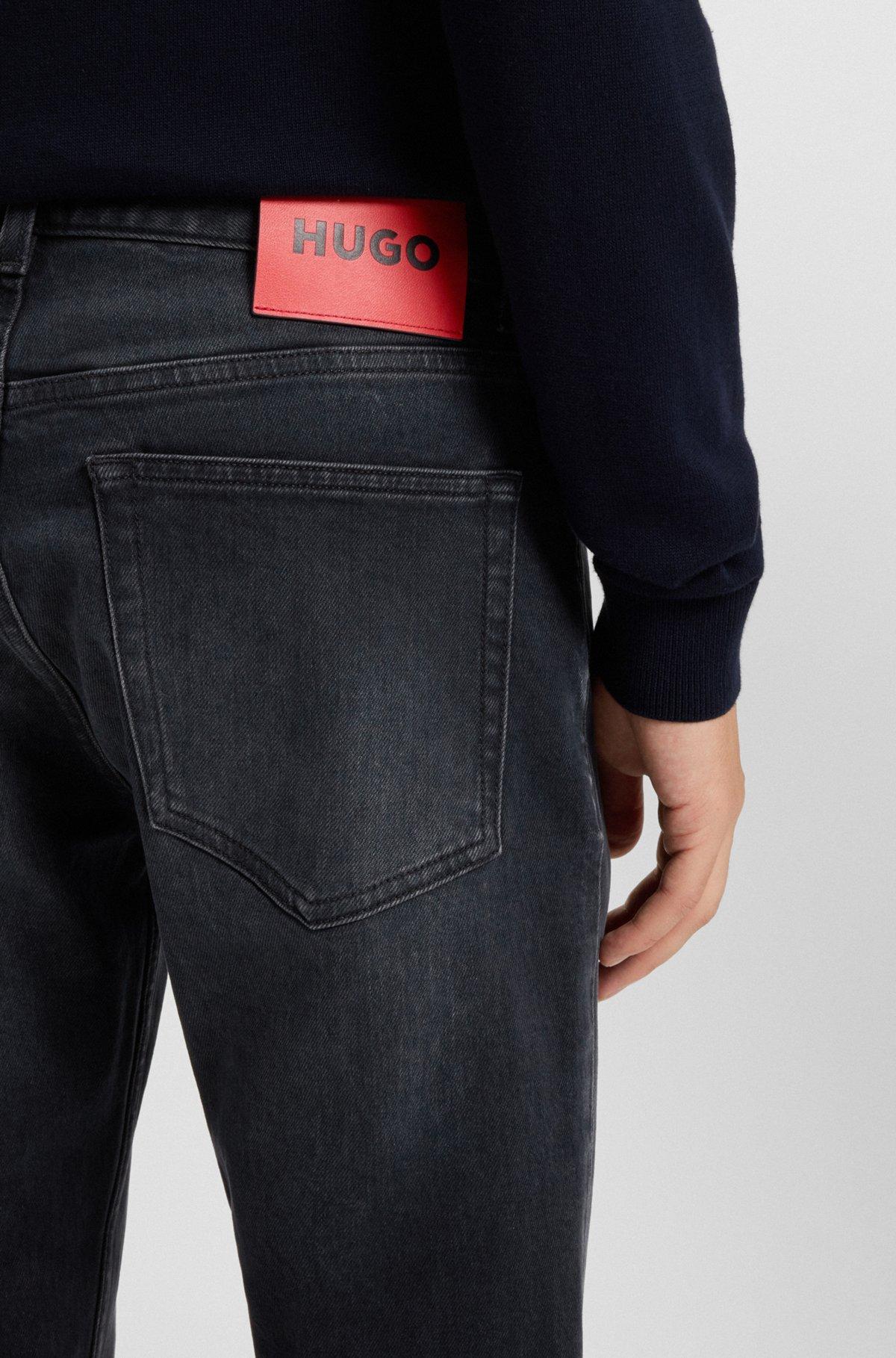 Extra-slim-fit jeans in dark-blue stretch denim Product Image