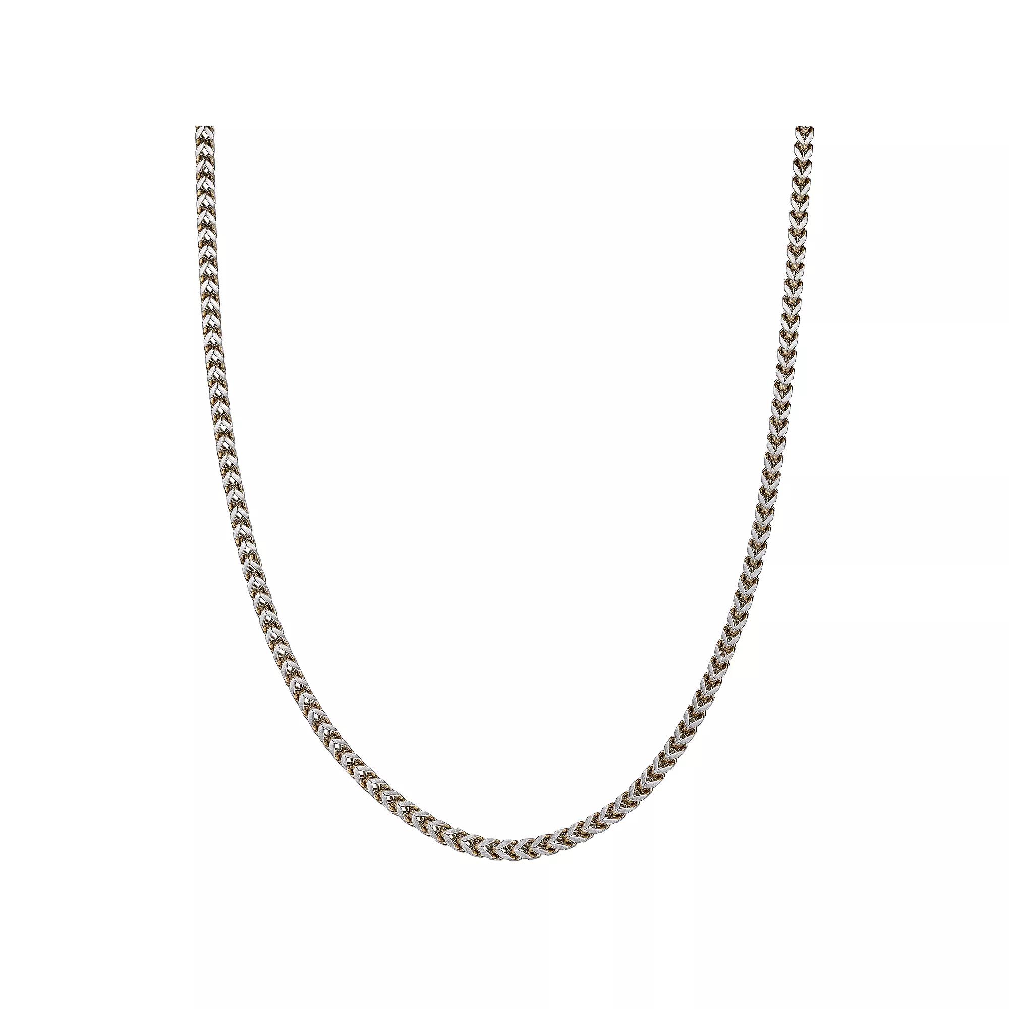 Men's LYNX Gold Tone Ion-Plated Stainless Steel Franco Chain Necklace, Size: 24", Two Tone Product Image