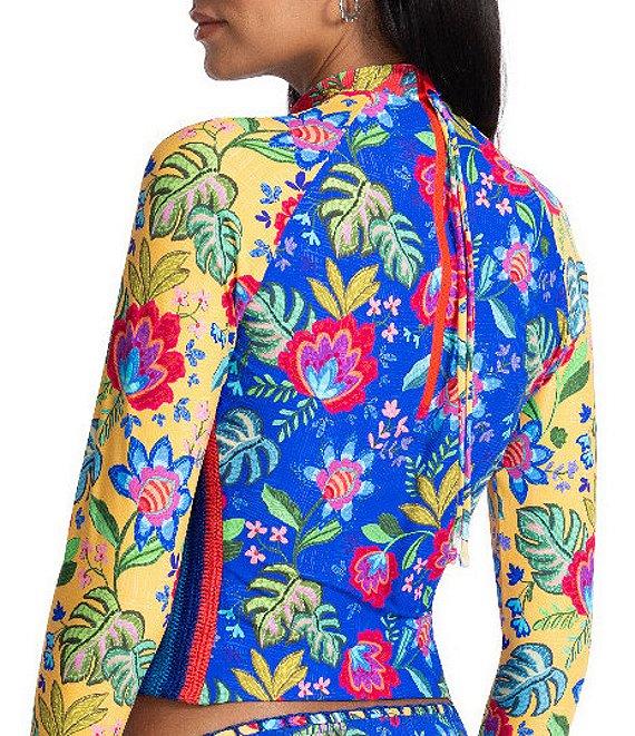 JOHNNY WAS Rumba Mix Tie Side Crochet Detail Hipster Swim Bottom Product Image