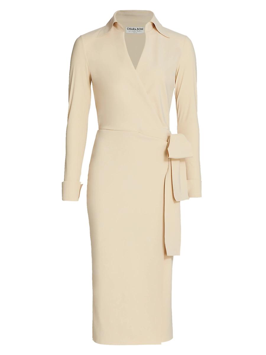 Womens Kamala Matte Jersey Wrap Dress Product Image