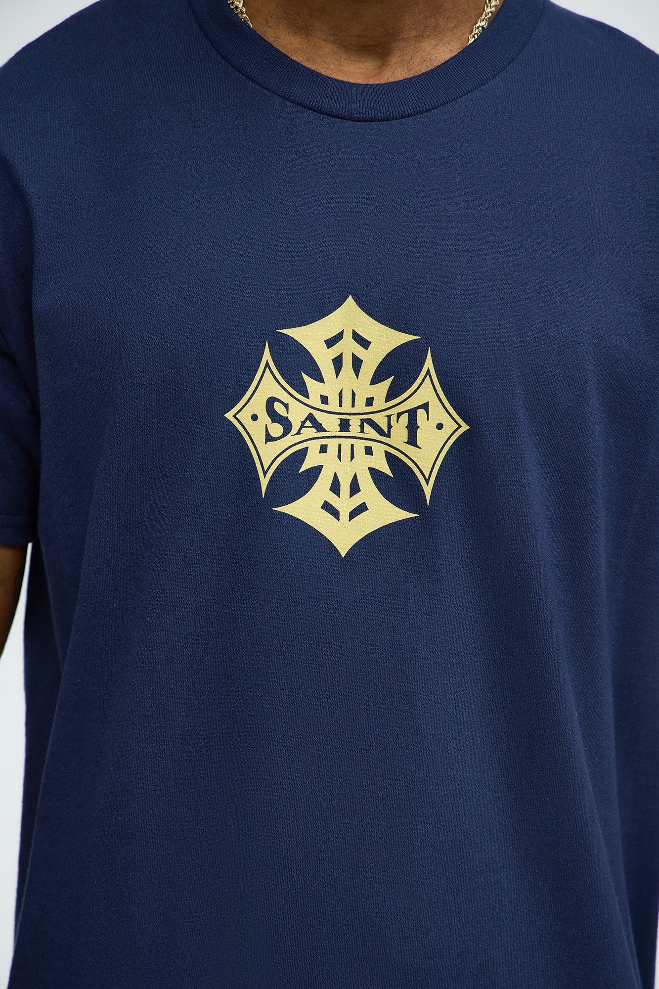 Saint Cross Short Sleeve Tee - Navy Product Image