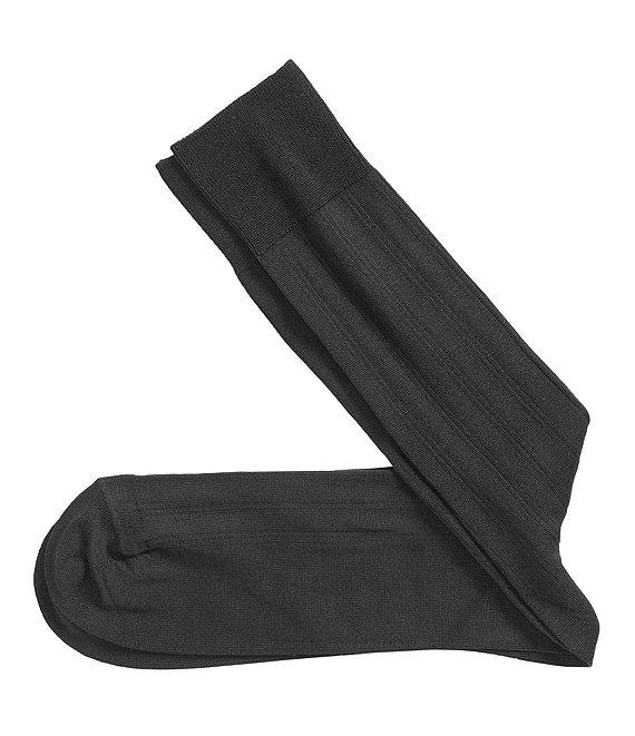 Johnston & Murphy Cotton-Blend Ribbed Dress Socks Product Image