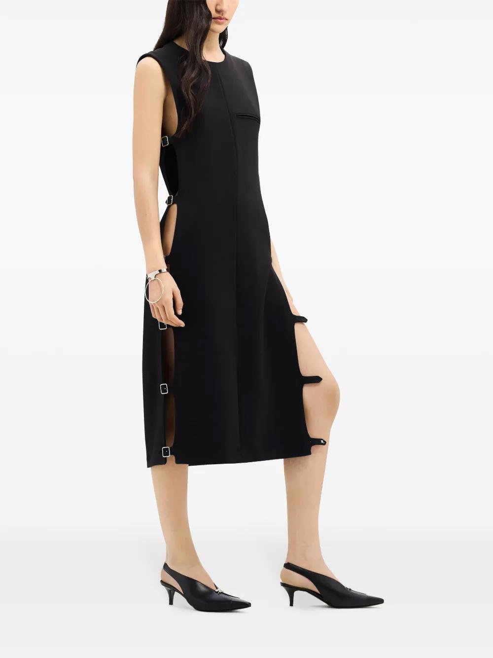 COURRÈGES Multi-strap Midi Dress In Black Product Image