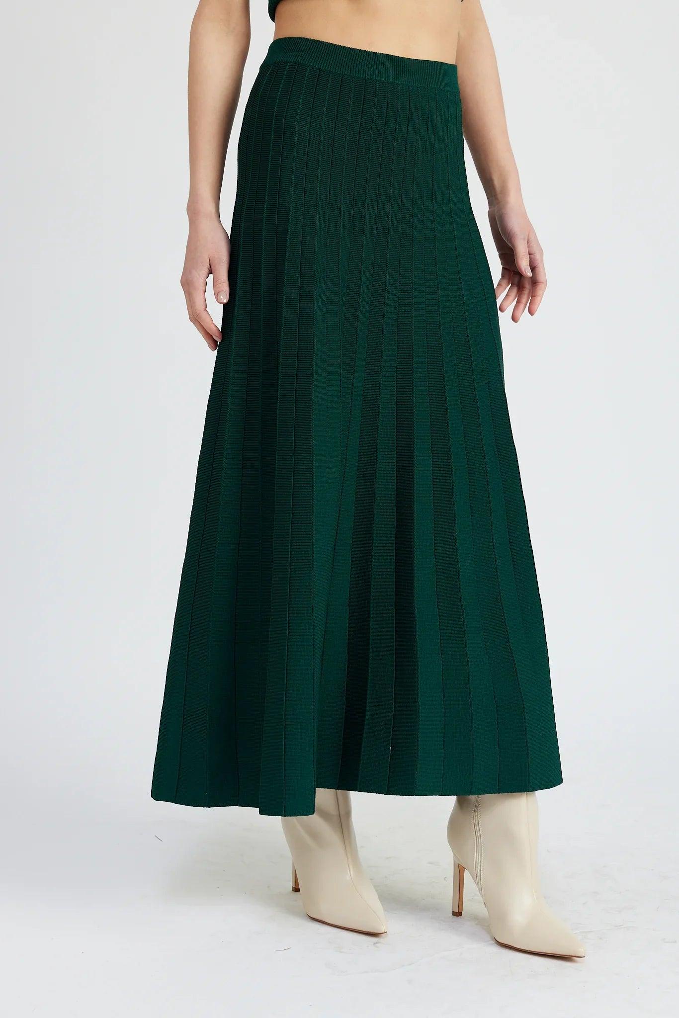Pleated Knitted Skirt Product Image