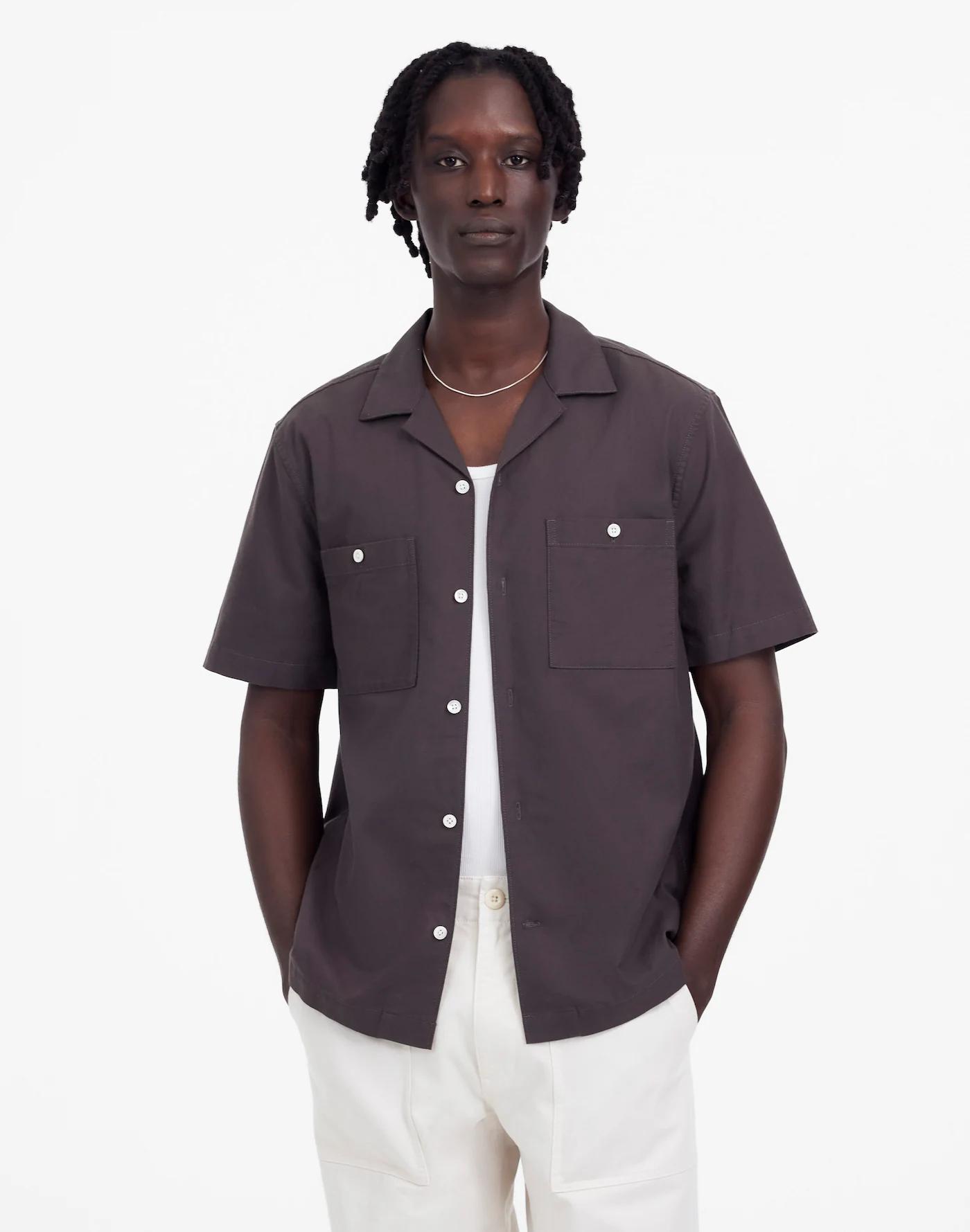Camp Collar Short-Sleeve Shirt in Everyday Twill Product Image