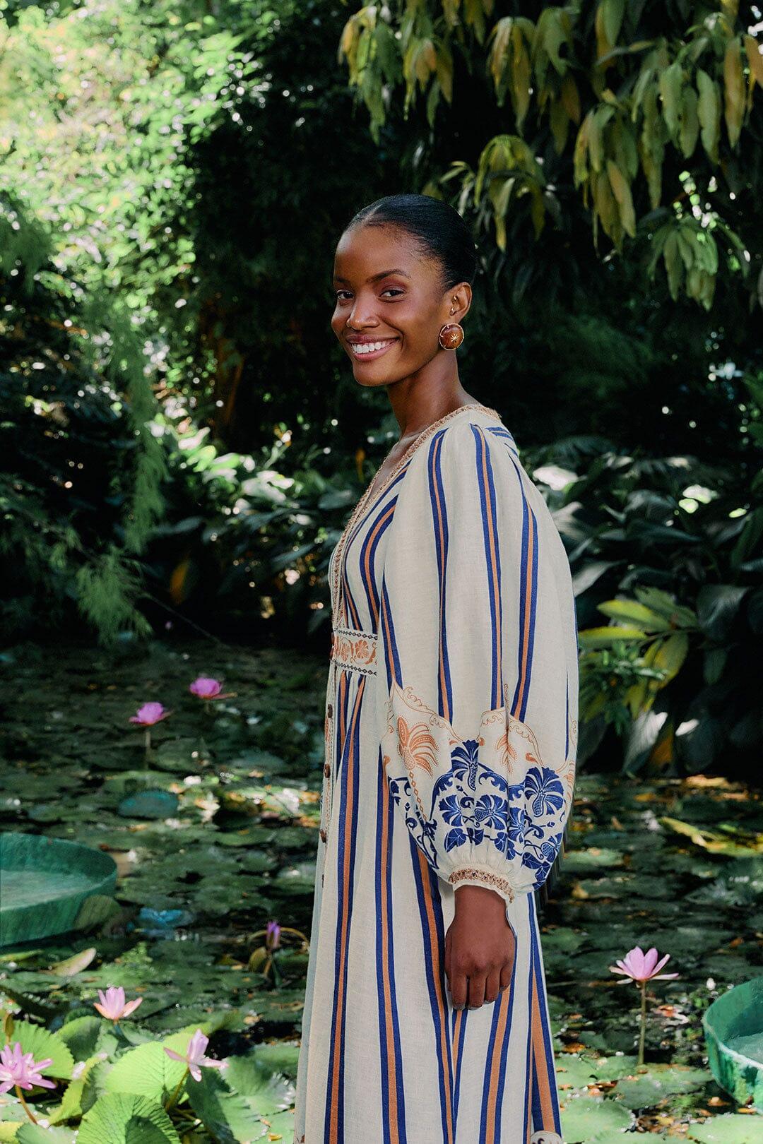 Off-White Pineapple Deco Maxi Dress Product Image