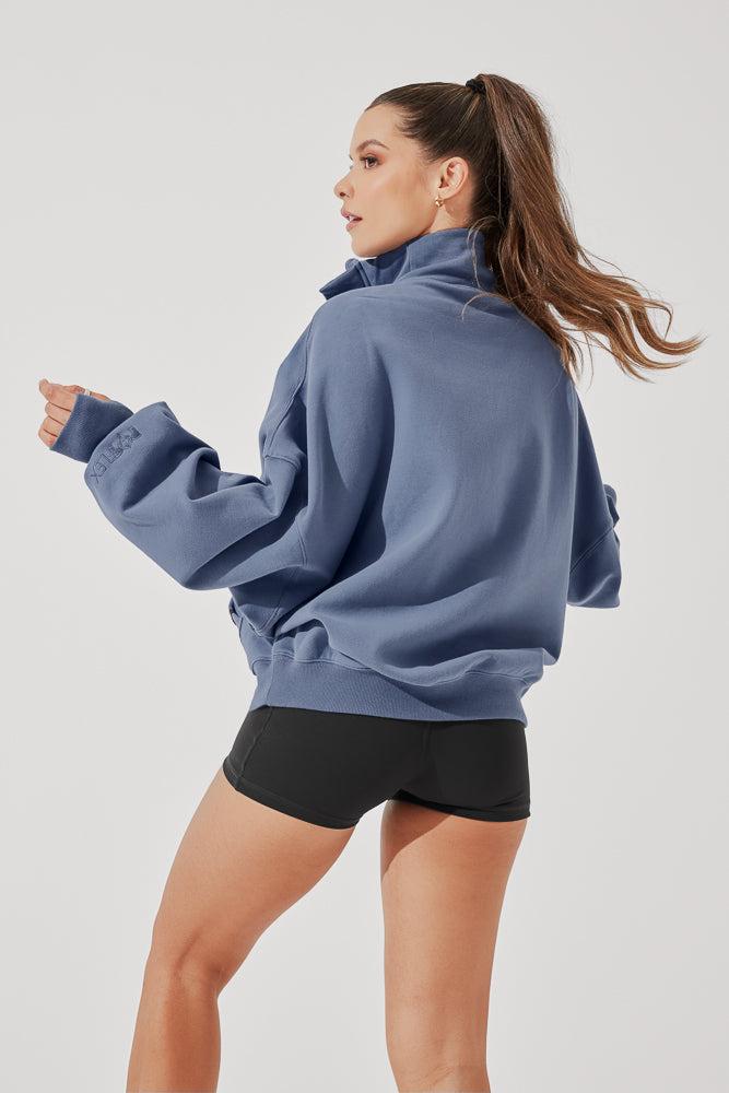 Ooey Gooey Half Zip Sweater - Almond Milk Product Image