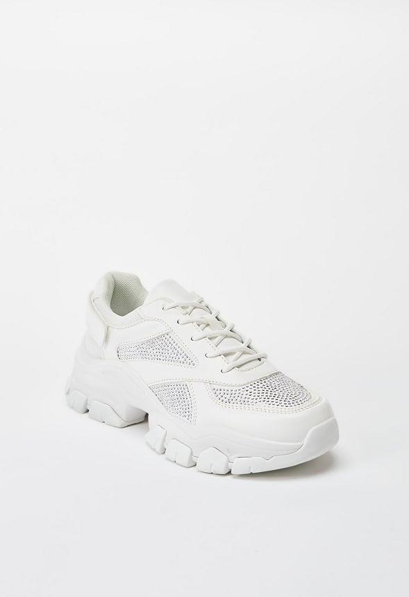 JustFab Margaux Platform Loafer Pump Womens Black/ White Size 8.5 Product Image