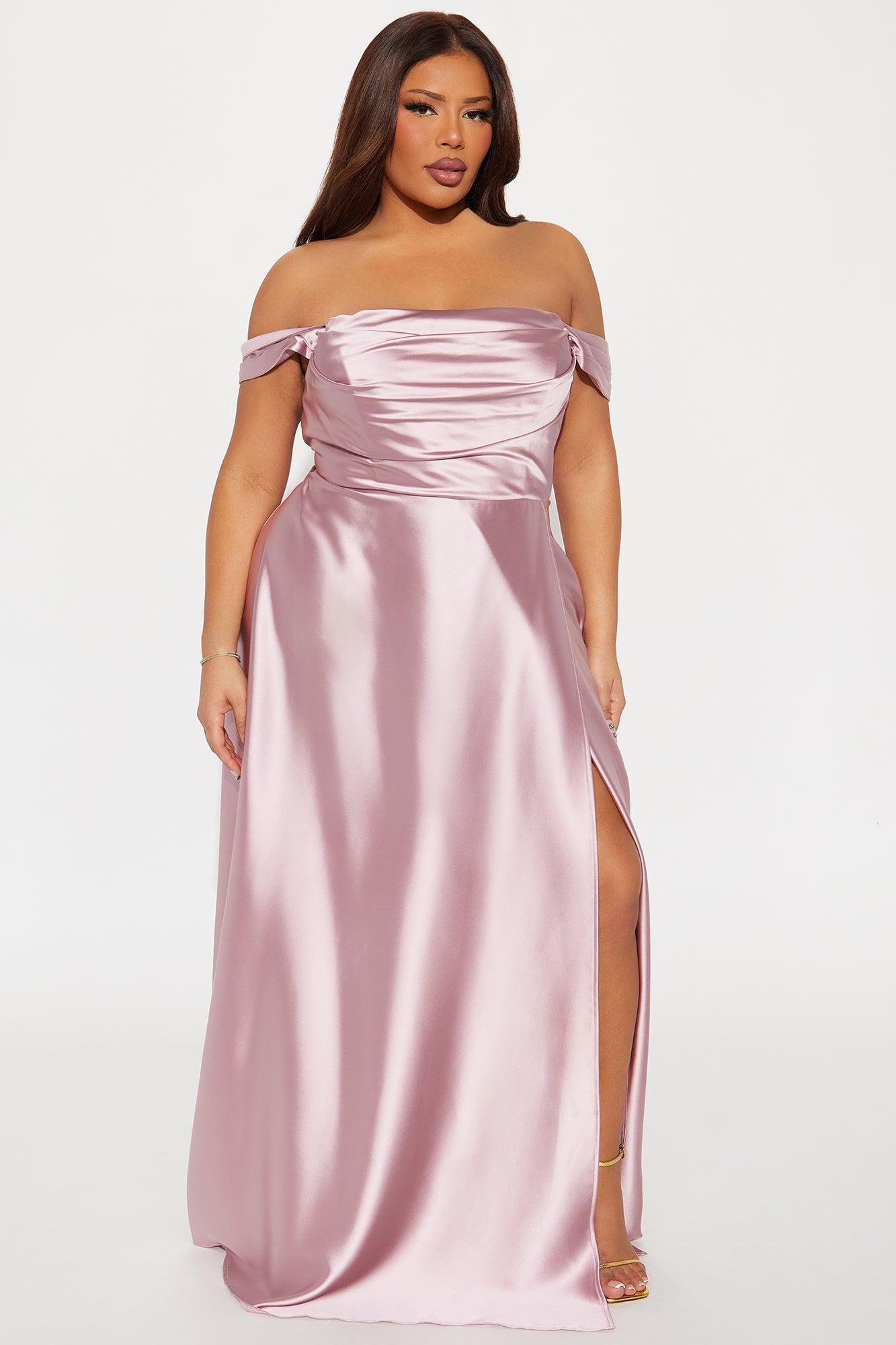 Rosalee Satin Gown - Mauve Product Image