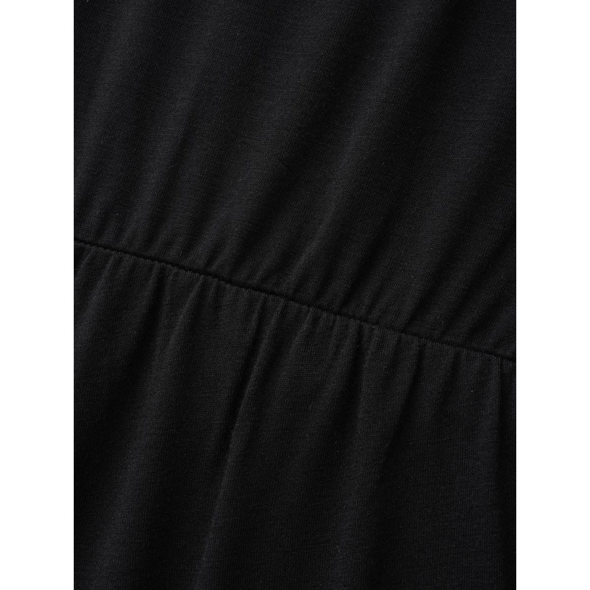 Plus Size Black Gothic Glam Off-Shoulder Waist-Cinching Jumpsuit Women Cocktail Extra Long Sleeve One-shoulder neck Party Loose Jumpsuits BloomChic 22-24/3X Product Image