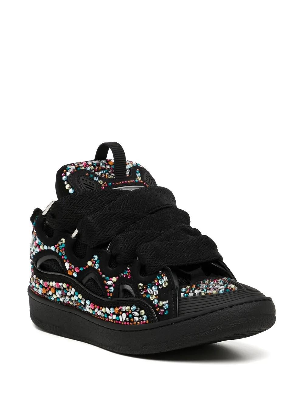 curb rhinestone sneakers  Product Image