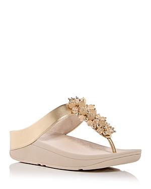 FitFlop Womens Fino Embellished Wedge Thong Sandals Product Image