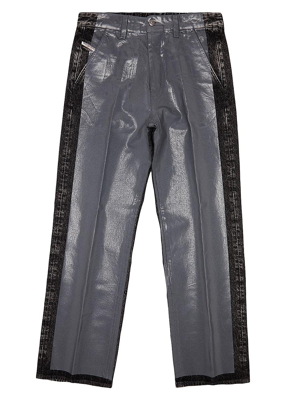 Mens Coated Straight-Leg Jeans Product Image