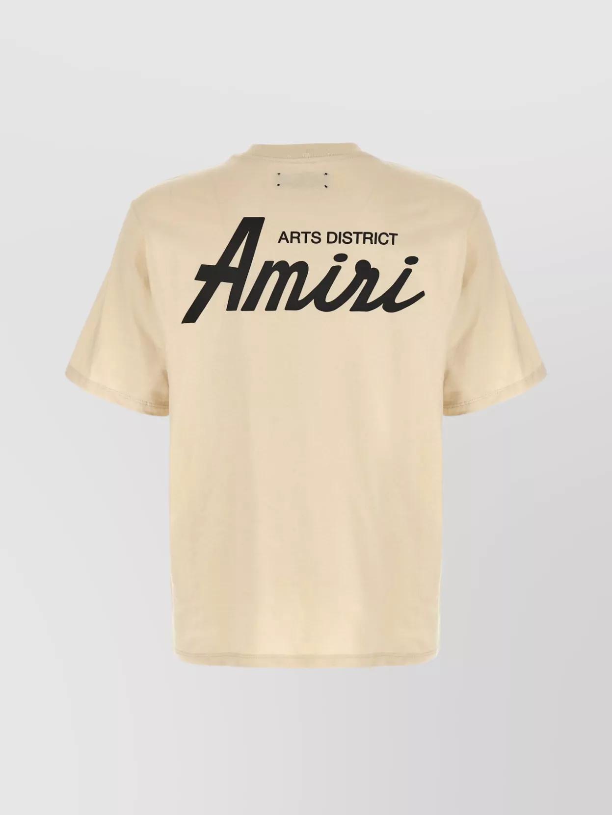 AMIRI Black Crewneck T-shirt With Logo Lettering On Front And Rear Product Image