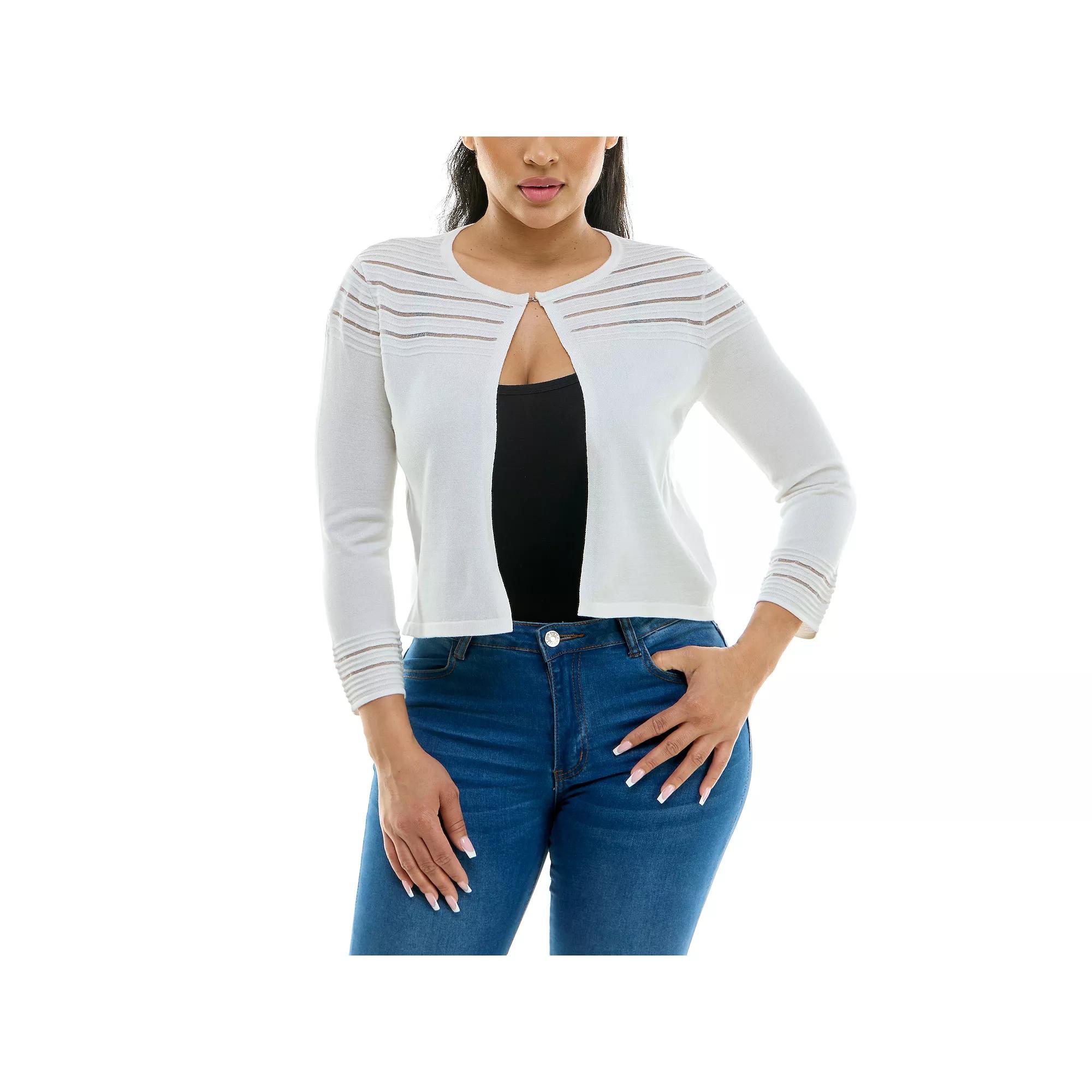 Womens Nina Leonard Knit Bolero Cardigan Product Image