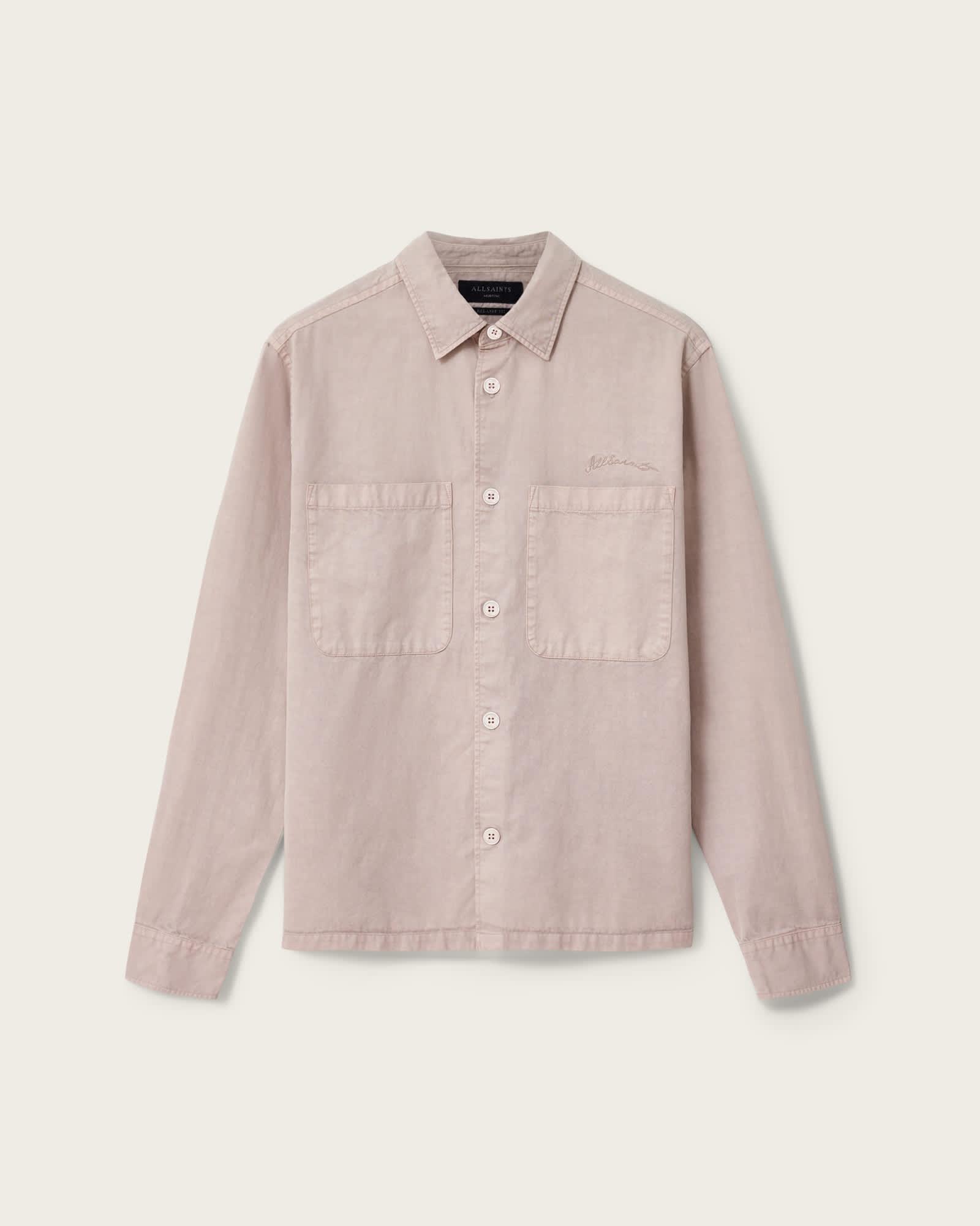 Rohdi Long Sleeve Overshirt DUSK WHITE | ALLSAINTS US Product Image