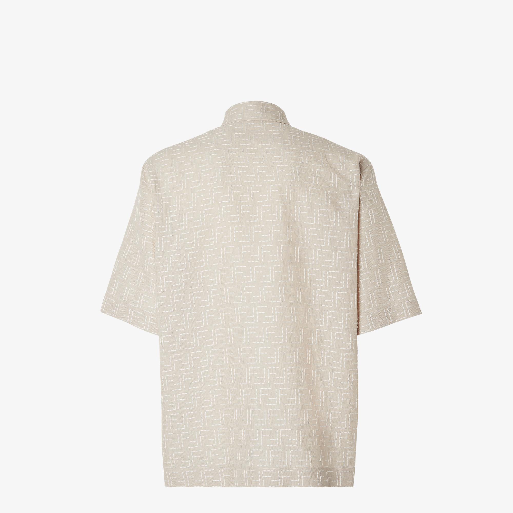 ShirtBeige linen FF jacquard shirt Product Image