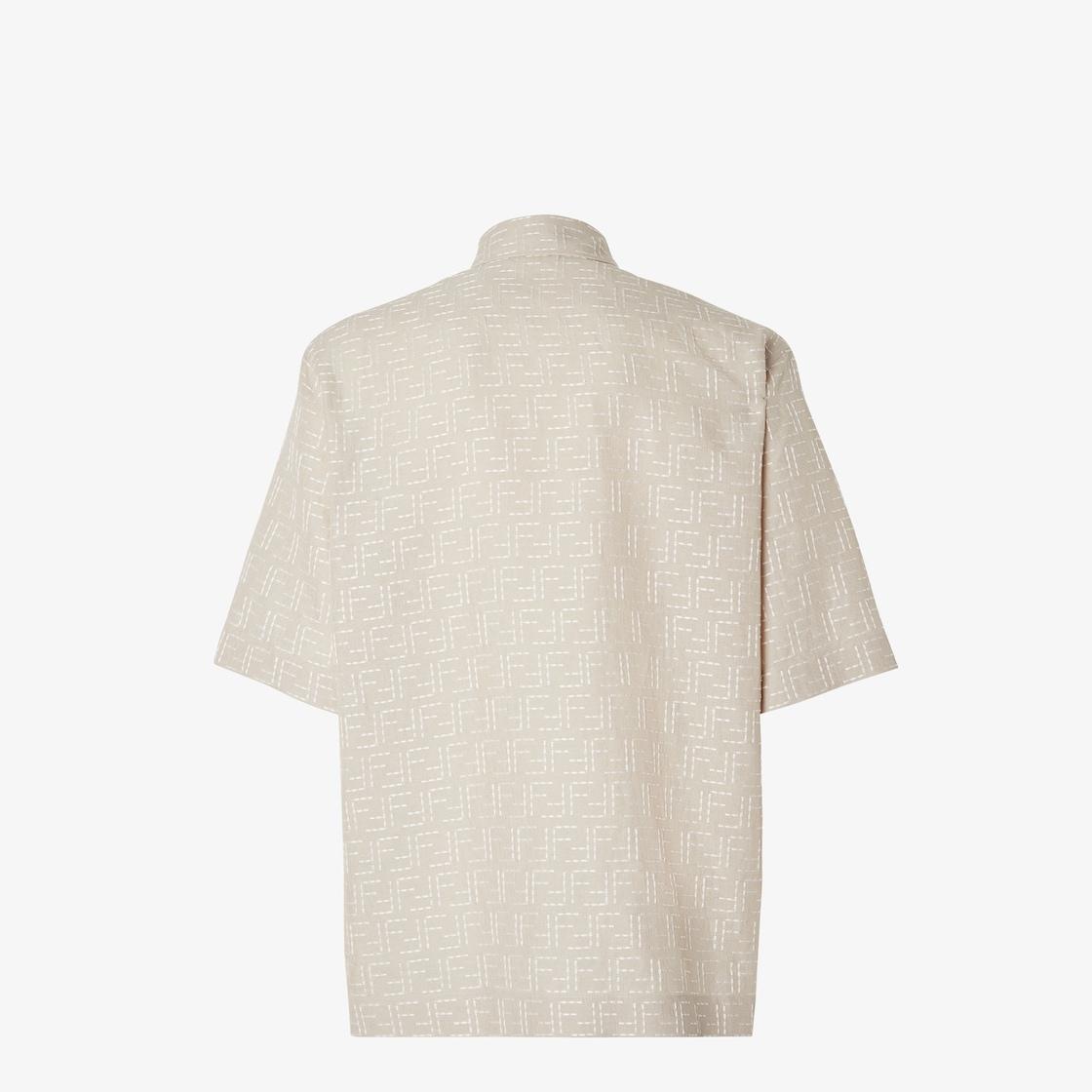ShirtBeige linen FF jacquard shirt Product Image