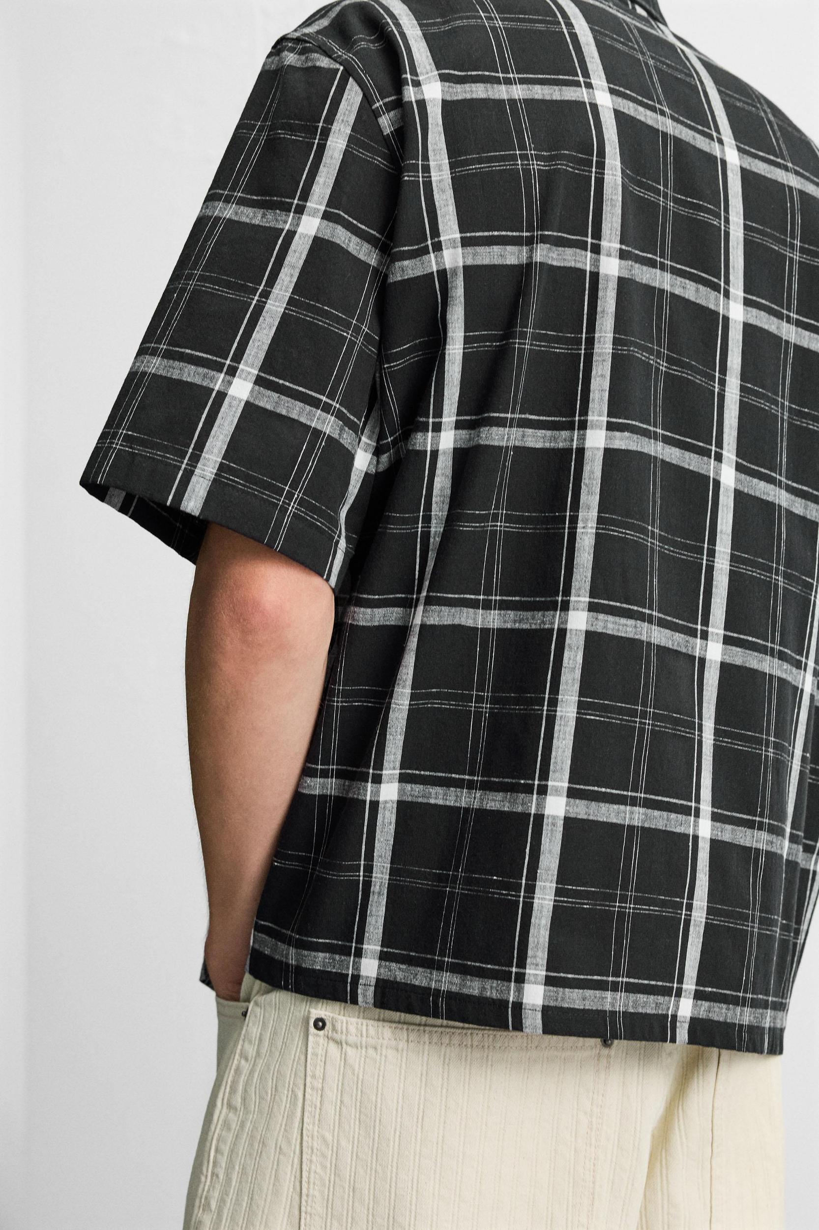 RELAXED FIT PLAID SHIRT Product Image