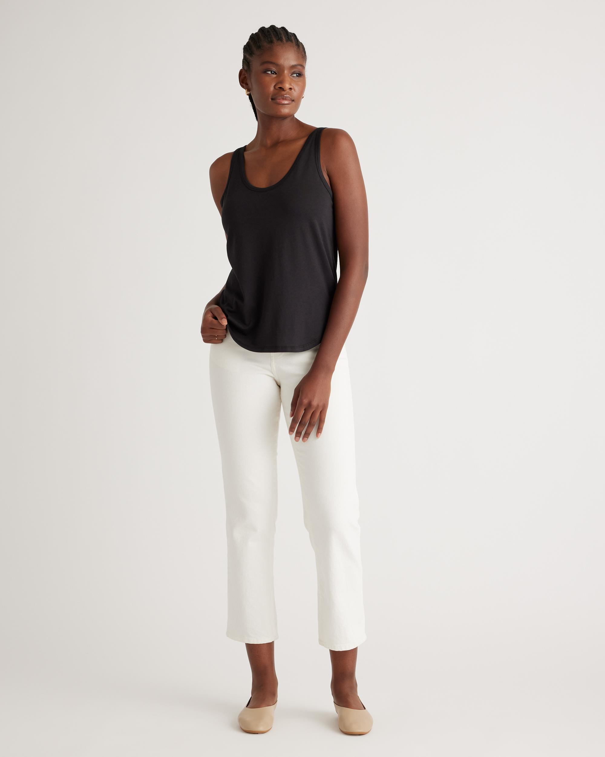 Quince | Women's Cotton Modal Double Scoop Neck Tank Top Cotton/Modal Product Image