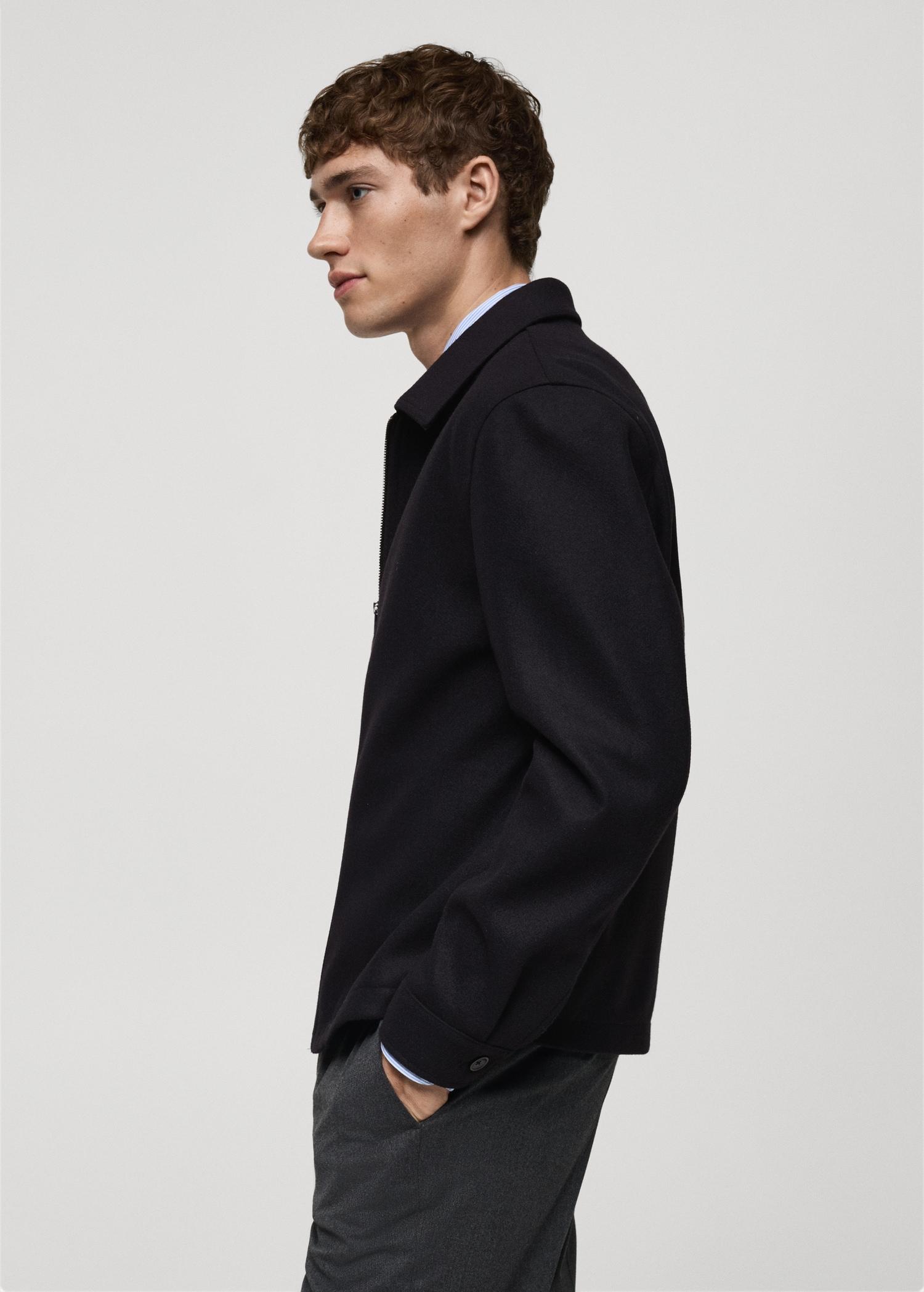 Regular-fit flannel jacket - Men | MANGO USA Product Image