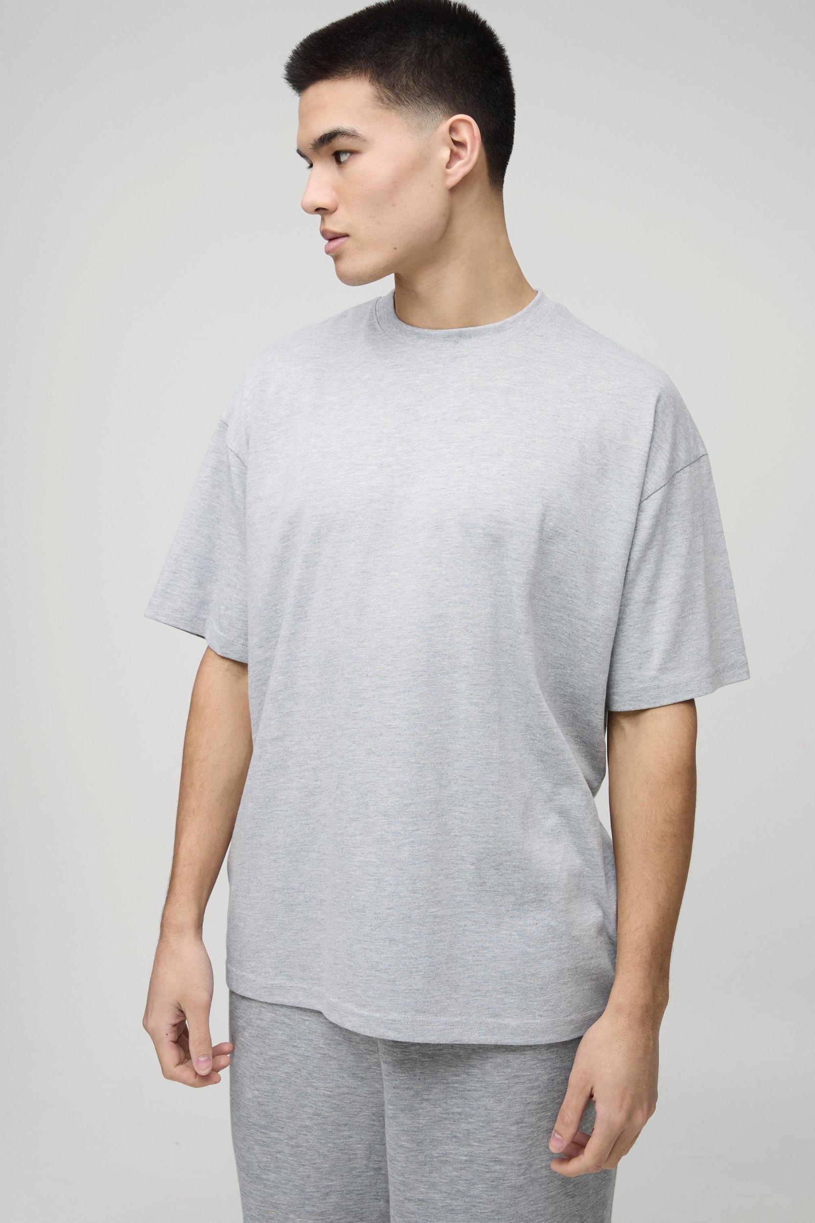 2 Pack Oversized Basic Crew Neck T-Shirts | boohooMAN USA Product Image