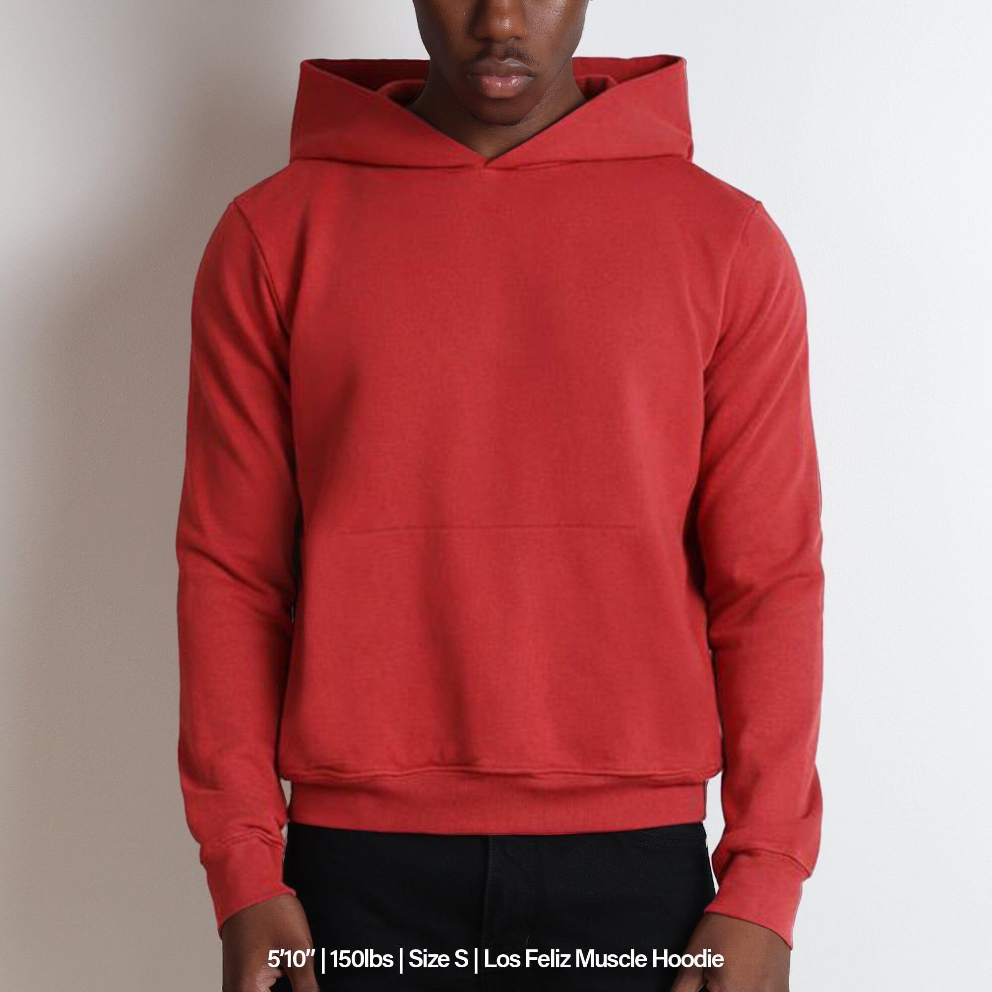 Los Feliz Crop Muscle Hoodie | Fitted Male Product Image