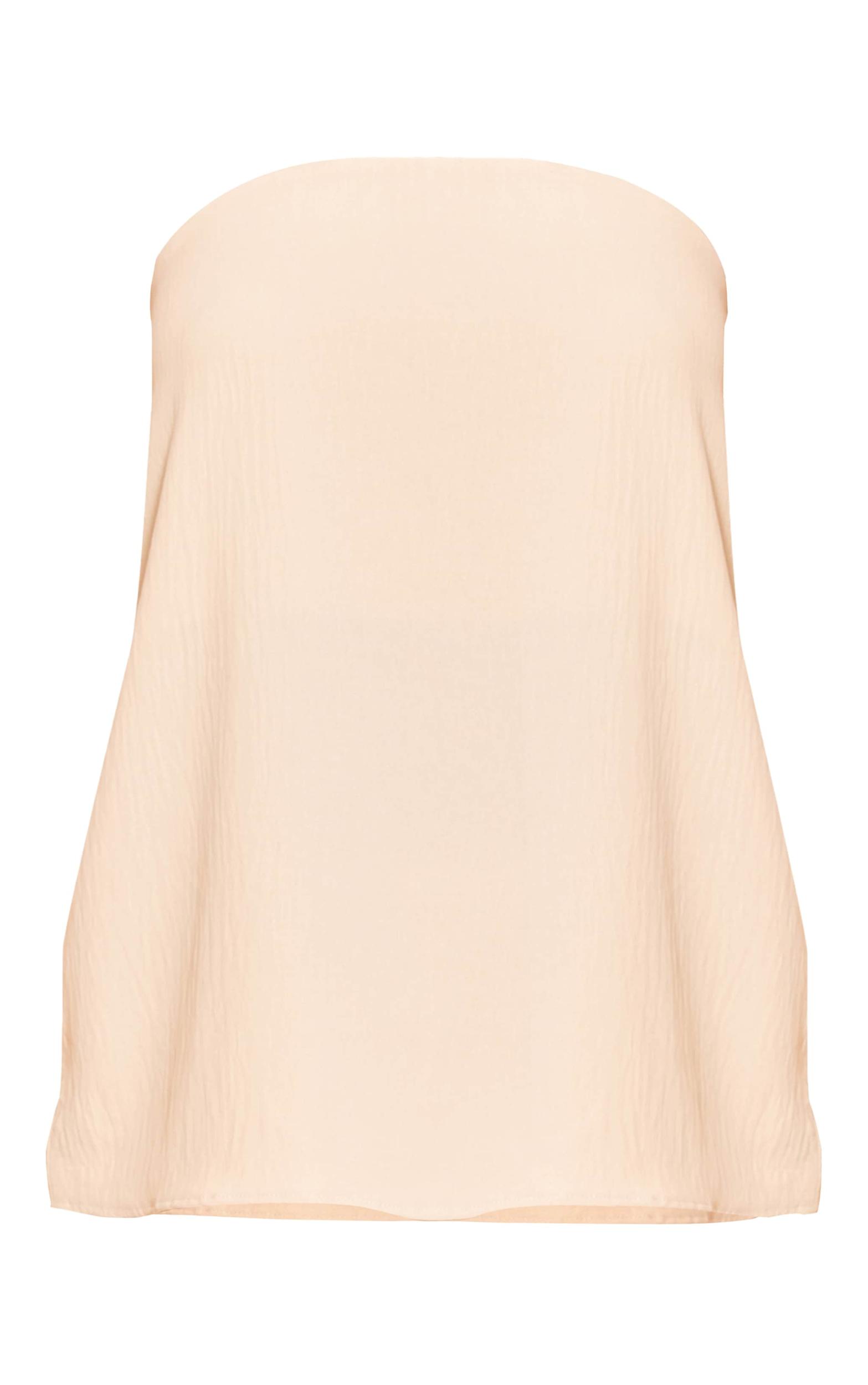  Cream Woven Long Bandeau Top Product Image