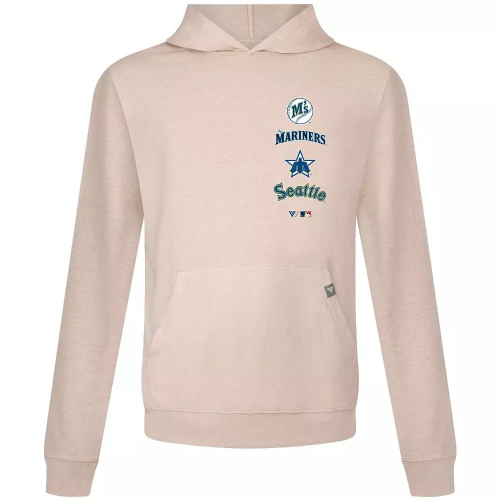 Mens Levelwear Cream Seattle Mariners Base Line Pullover Hoodie Product Image