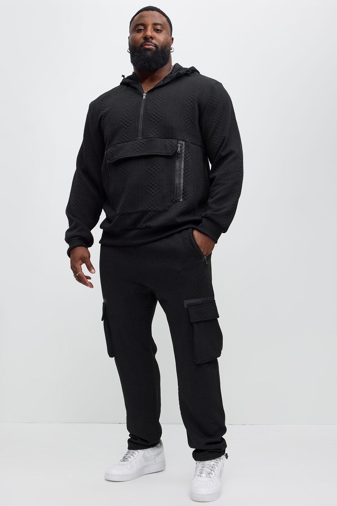 Practical Quarter Zip Hoodie - Black Product Image