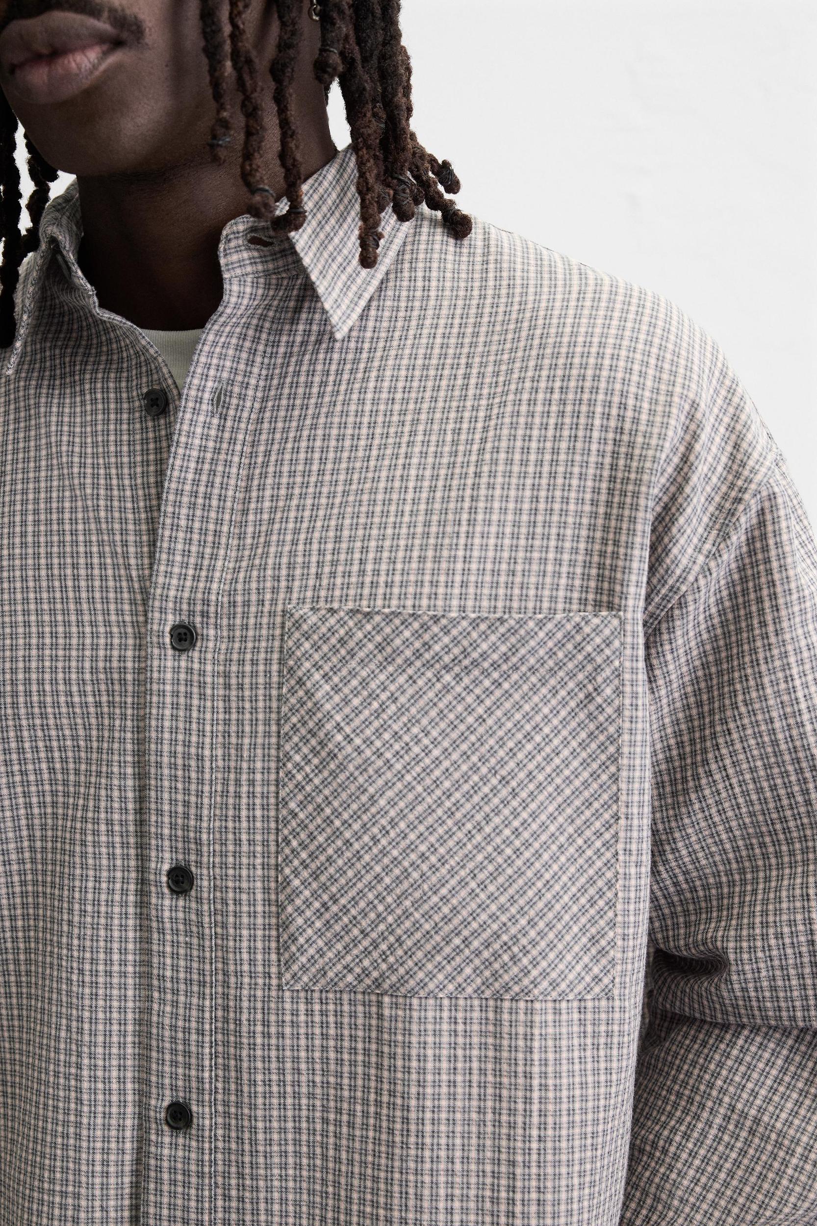 TEXTURED PLAID SHIRT Product Image