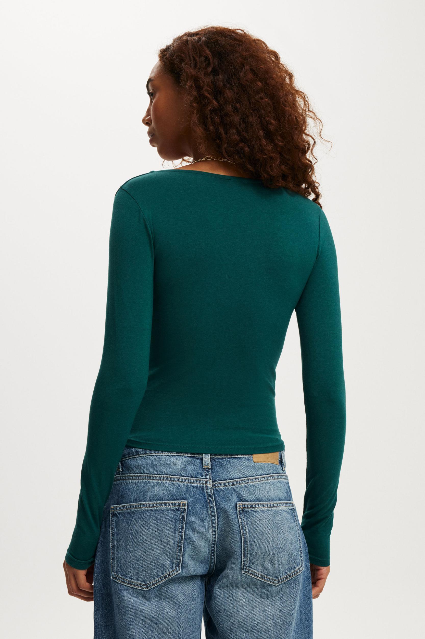 Zoey Cross Front V Neck Long Sleeve Product Image