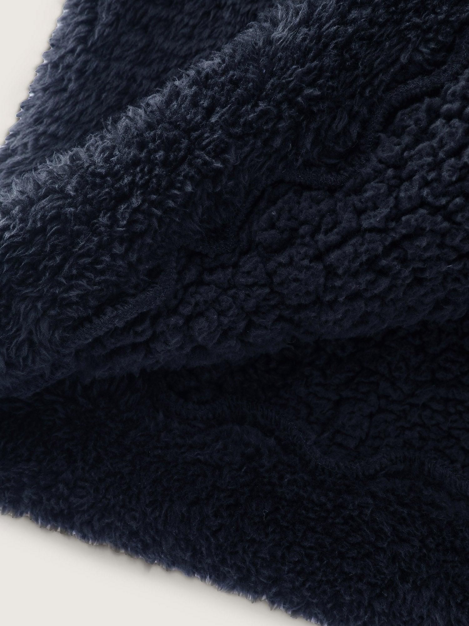 Faux Fur Hooded Pockets Jacket Female Product Image