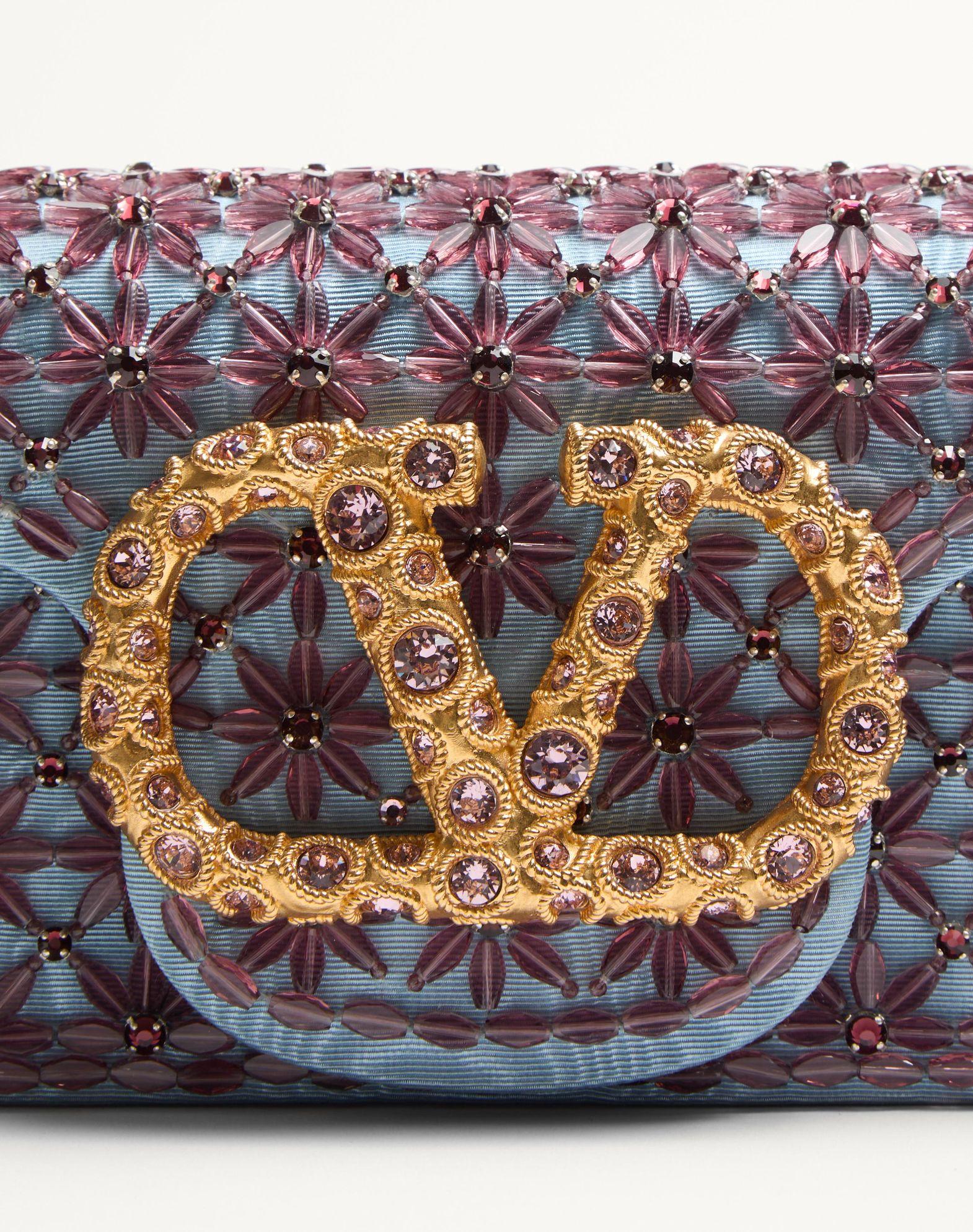 Valentino Garavani Locò Small Shoulder Bag Embroidered With Jewel Logo Product Image