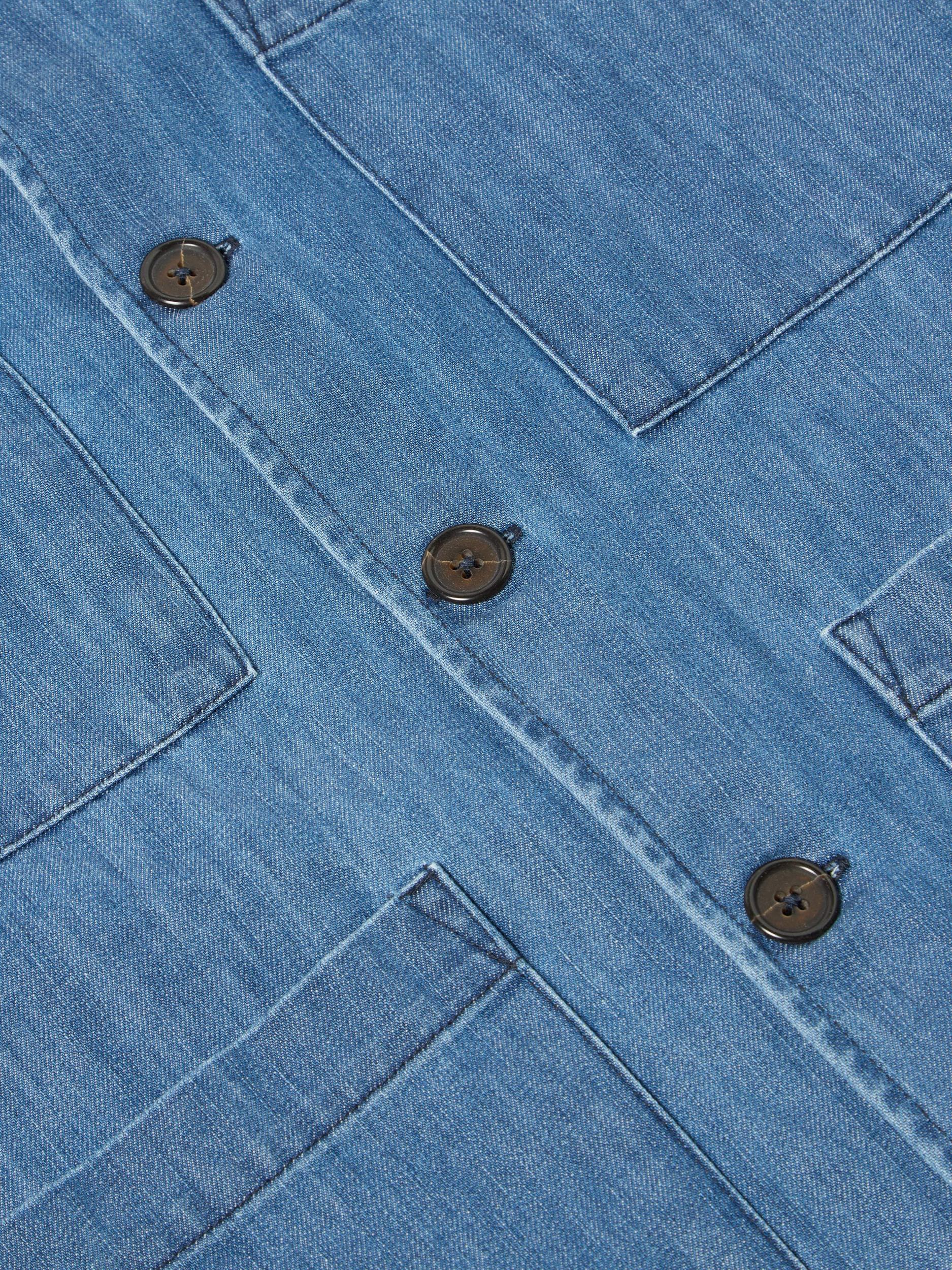 Universal Works Dockside Jacket in Indigo 9oz Recycled Denim Product Image