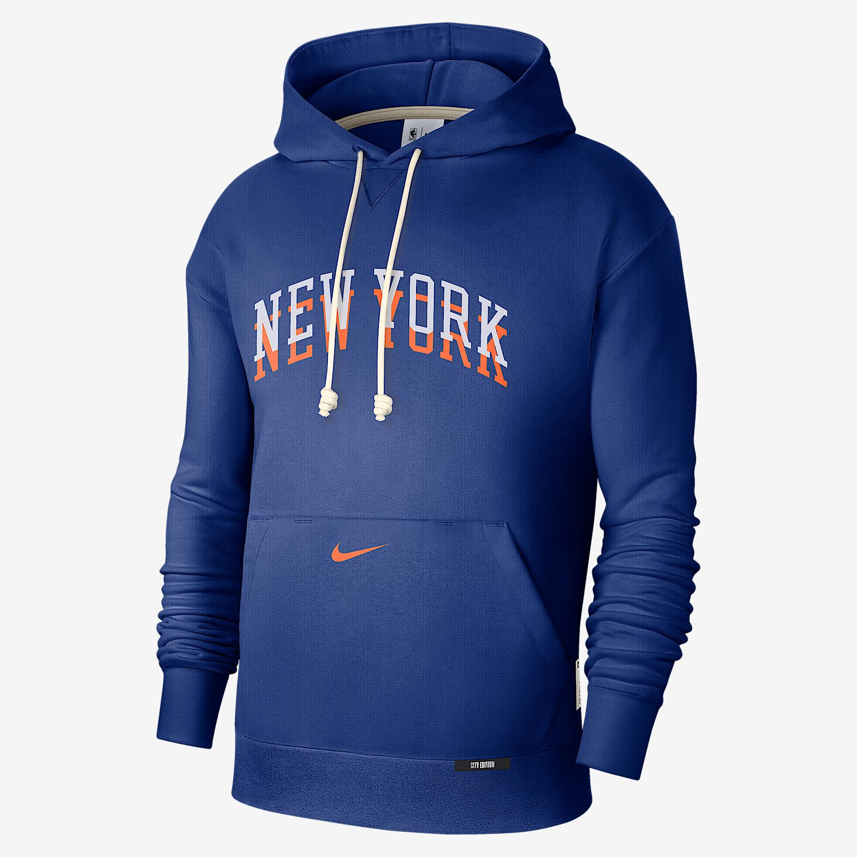 New York Knicks Standard Issue City Edition Men's Nike Dri-FIT NBA Courtside Hoodie Product Image