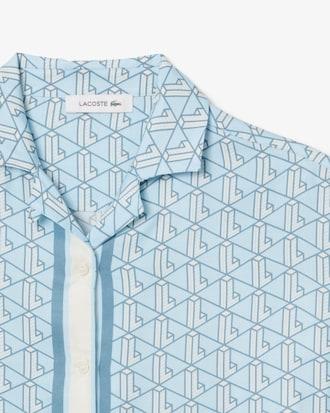 Oversized Monogram Print Shirt Product Image