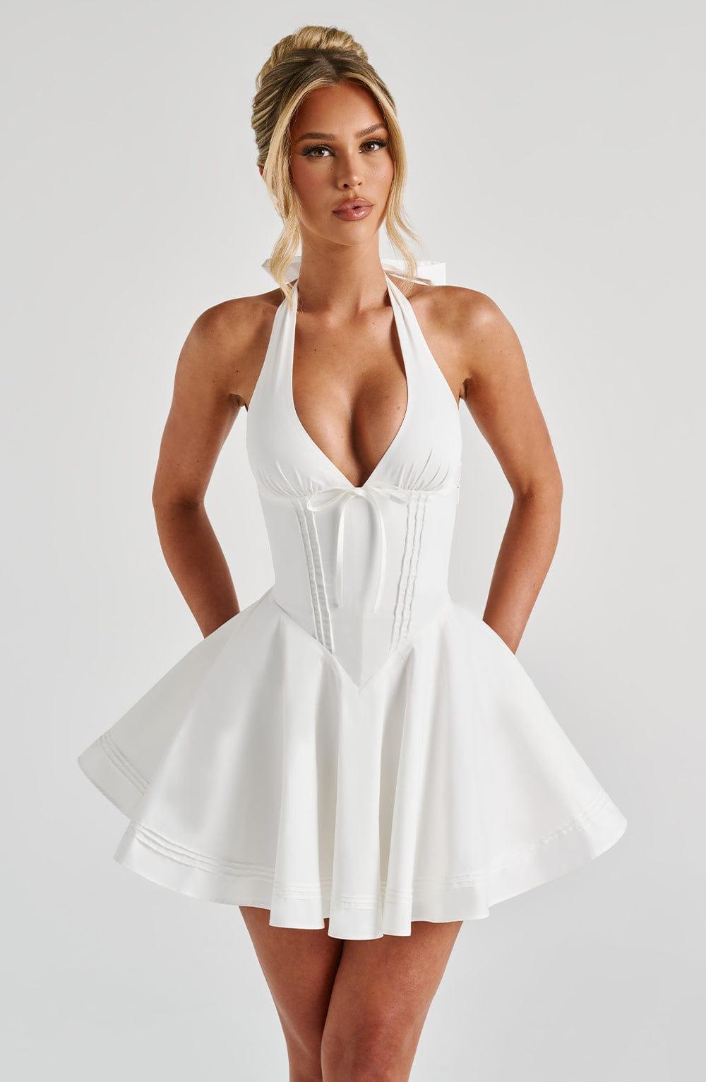 Doris Mini Dress - Ivory Product Image